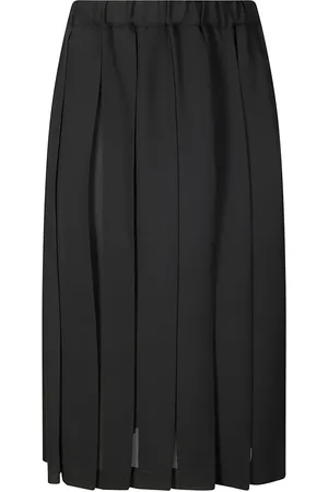 Comme des Garçons Falda midi con diseño plisado