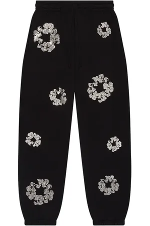 DENIM TEARS Pants Swarovski Wreath Black