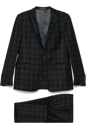 corneliani Traje con motivo de cuadros