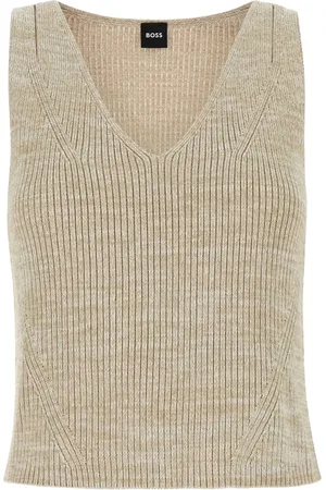 HUGO BOSS Top con efecto melange