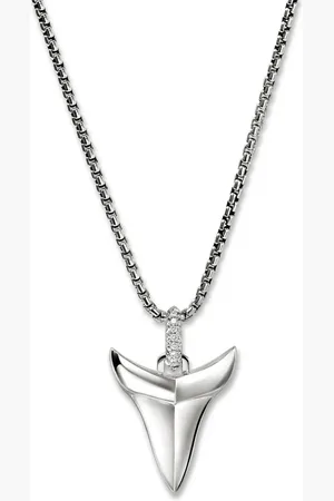 John Hardy Collar Shark Tooth Talisman con diamante