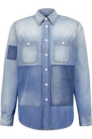 Givenchy Camisa de mezclilla con diseño patchwork
