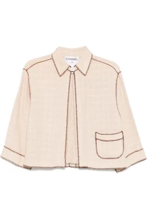 CHANEL Chamarra con bolsillo de parche