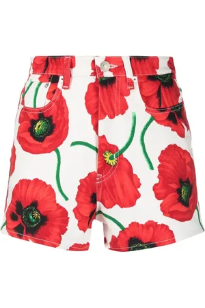 Kenzo Shorts con amapolas estampadas