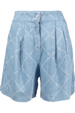 Karl Lagerfeld Shorts de mezclilla con logo estampado