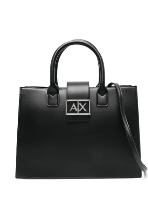 Armani Exchange Tote con placa del logo