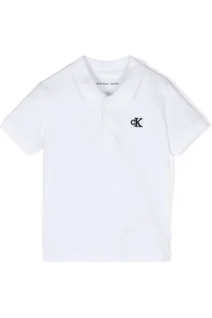 Calvin Klein Playera tipo polo con logo bordado