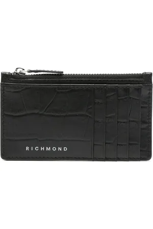 John Richmond Tarjetero con efecto de piel de cocodrilo en relieve