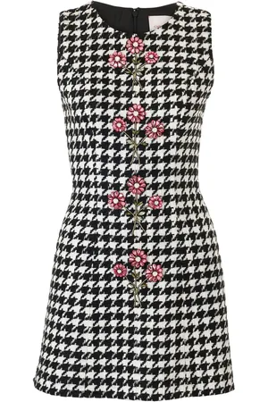 Carolina Herrera Vestido corto con motivo pied de poule