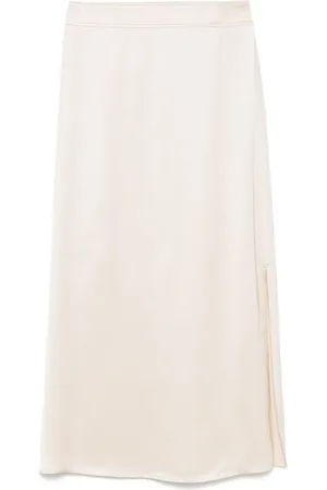 PESERICO SIGN Falda midi con efecto satinado