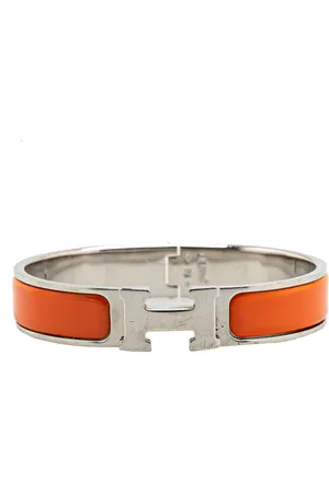 Hermès Pulsera 20th Century Narrow Enamel Clic H Bracelet PM