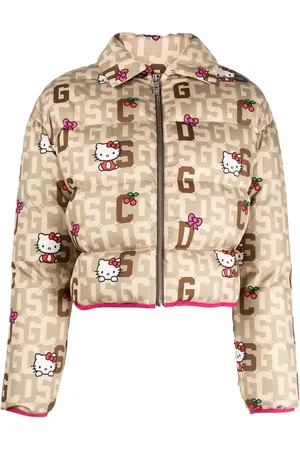 GCDS Chamarra capitonada de x Hello Kitty