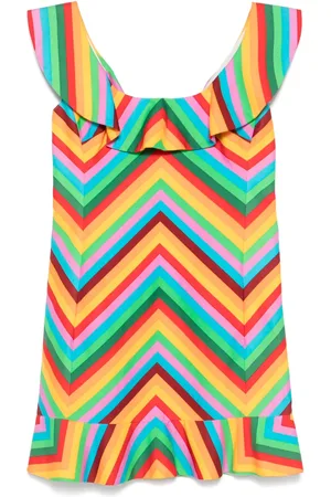 VALENTINO GARAVANI Vestido corto con estampado en zigzag