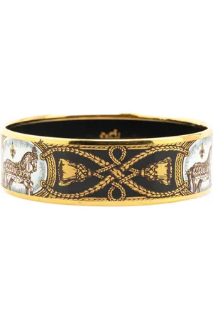 Hermès Brazalete 20th Century Wide Grand Apparat Enamel Bangle 65