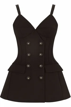 Dolce & Gabbana Vestido corto con doble botonadura