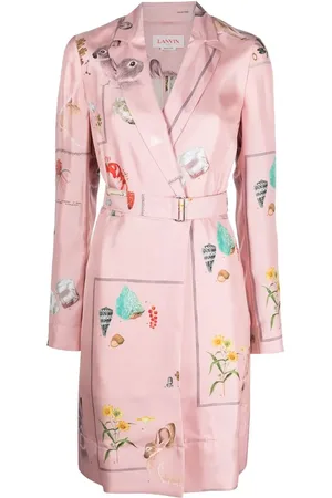 Lanvin Vestido camisero con motivo Botánico