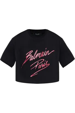 Balmain Playera con logo afelpado