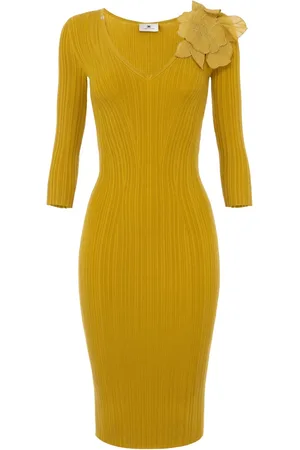 Elisabetta Franchi Vestido con aplique floral