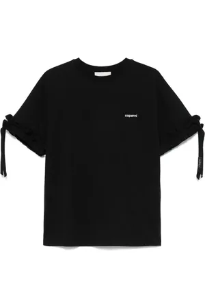 COPERNI Playera con logo estampado y ribete de volantes