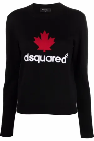 Dsquared2 Suéter tejido con motivo de hoja de arce