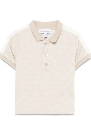 Emporio Armani Playera tipo polo con logo en jacquard
