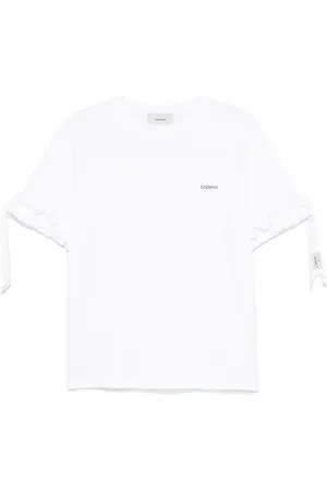 COPERNI Playera con logo estampado y ribete de volantes