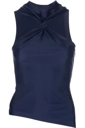Courrèges Blusa stretch con detalle retorcido