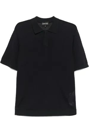 Emporio Armani Playera tipo polo tejida