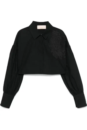 Elisabetta Franchi Camisa con aplique de encaje