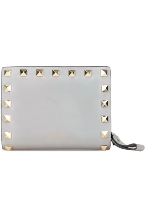 VALENTINO GARAVANI Cartera Leather Rockstud Compact Bifold Wallet 2018-2024