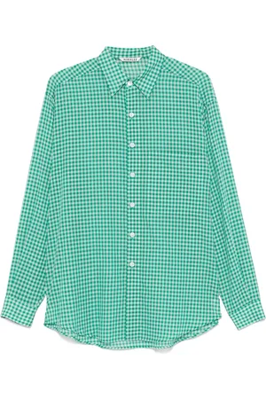 Auralee Camisa con cuadros estampados