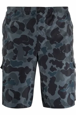 Palm Angels Shorts de playa con estampado militar