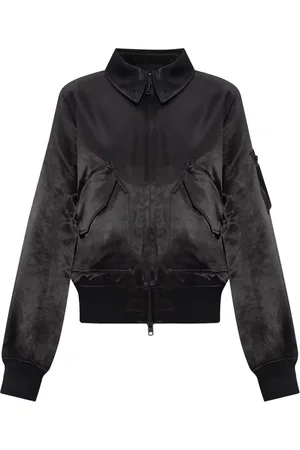 Y-3 Chamarra bomber satinada con cierre