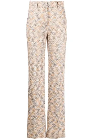Missoni Pantalones rectos de tejido en zigzag