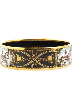 Hermès Brazalete 20th Century Wide Grand Apparat Enamel Bangle 65