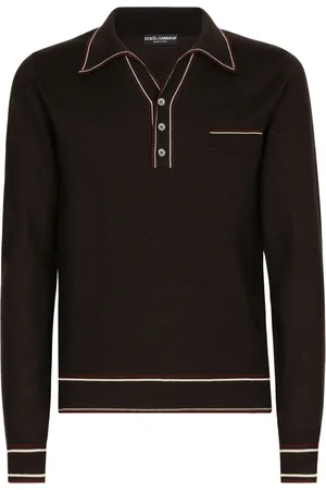 Dolce & Gabbana Playera tipo polo con bordes en contraste