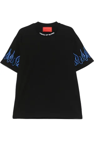 Vision Of Super Playera con bordado de flamas