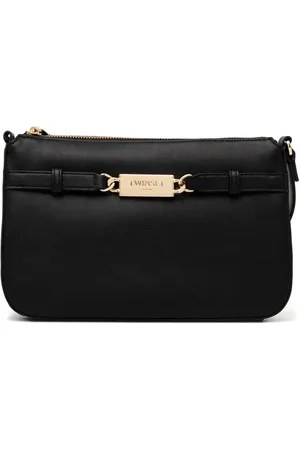 Twin-Set Bolsa de hombro con placa del logo