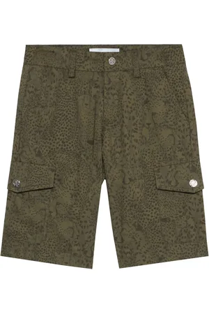 Roberto Cavalli Shorts cargo con estampado gráfico