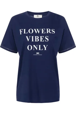 Elisabetta Franchi Playera con eslogan estampado