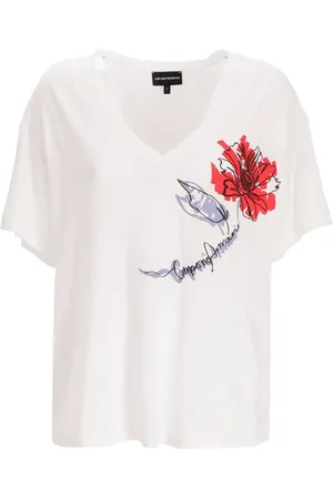 Emporio Armani Playera con estampado floral