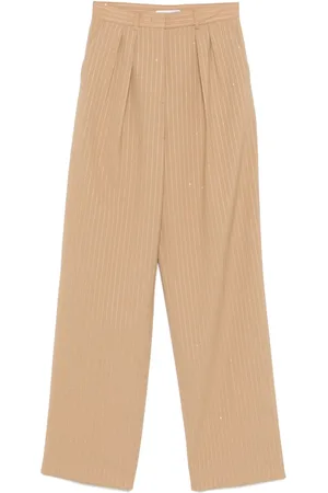 Manuel Ritz Pantalones bordados con lentejuelas estilo rayas diplomáticas