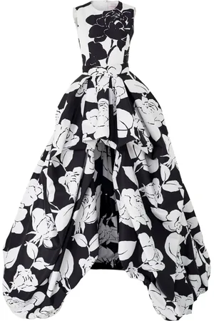 Carolina Herrera Vestido de fiesta asimétrico con estampado floral
