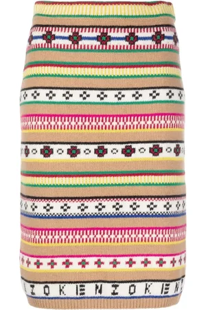 Kenzo Falda tejida en intarsia