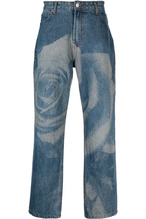 MARKET Jeans con rosas estampadas