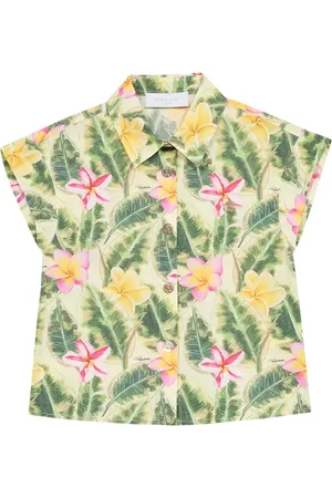 Roberto Cavalli Falda con hoja estampada