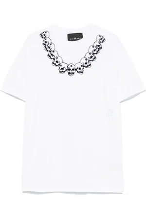 John Richmond Playera con motivo Skull