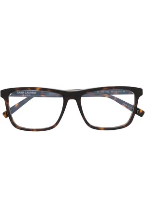 Saint Laurent Lentes con armazón cuadrada estilo carey