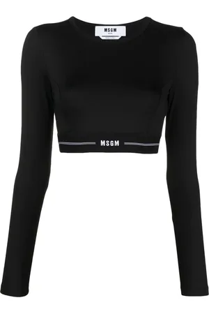 Msgm Top corto con banda del logo
