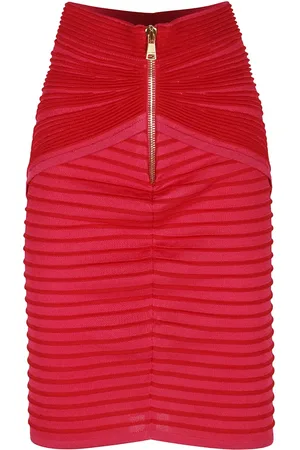 Balmain Falda midi con diseño drapeado